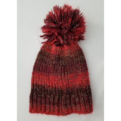 INC Beanie Hat 's one  Stretchy Red Maroon Metallic Polyester NWT $29   eb-85981145